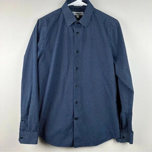 😇 Express‎ Medium Slim Fit Medium 15-15.5”, Navy Design